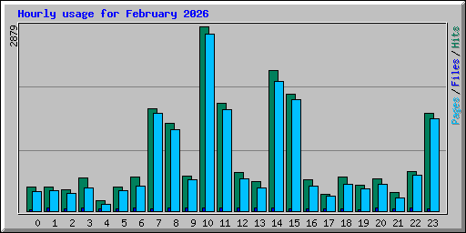 Hourly usage for February 2026
